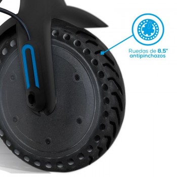 smartGyro Xtreme City, Patinete clásico, 25 kmh, 120 kg, Negro, 15º, Ruedas sólidas SG27-136