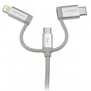 StarTech.com Cable Trenzado de 1m USB a Lightning  LTCUB1MGR