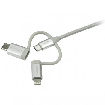 StarTech.com Cable Trenzado de 1m USB a Lightning  LTCUB1MGR