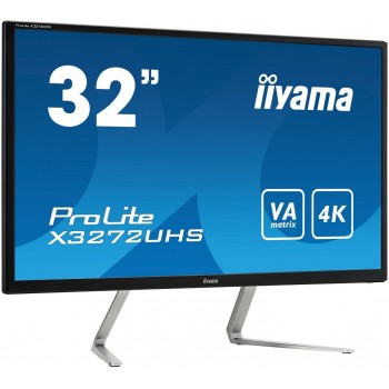 IIYAMA ProLite - 32 - 4K Ultra HD - VA - 3 ms - Negro, Plata - X3272UHS-B1