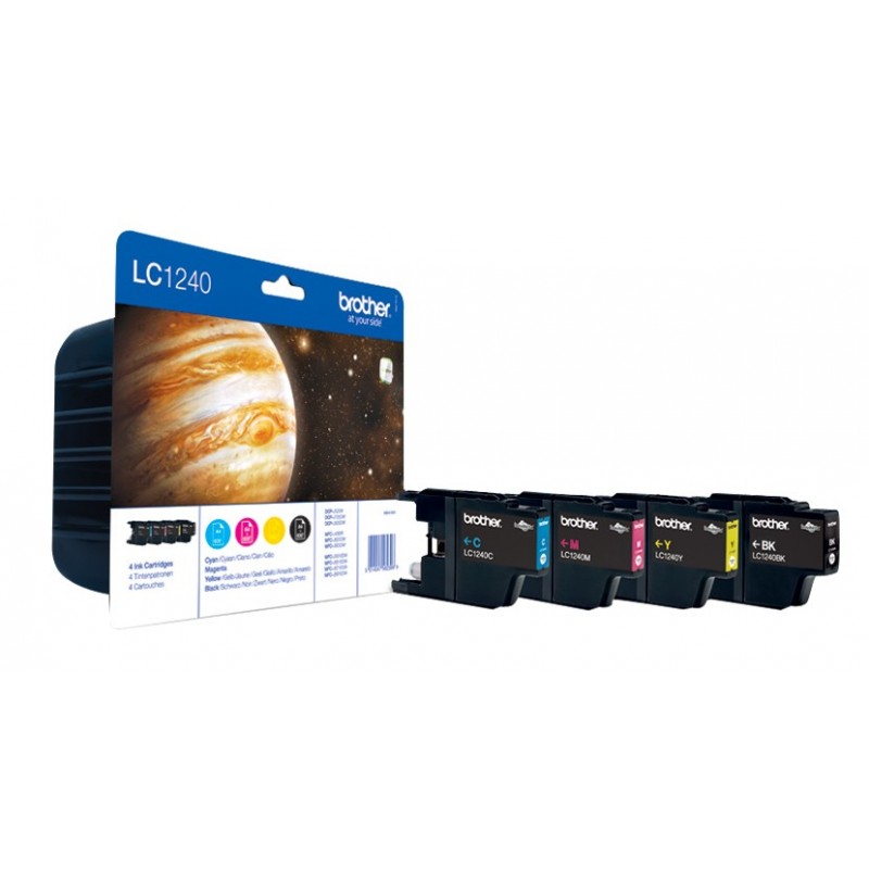 Pack de 4 cartuchos de tinta (BK C M Y) LC1240VALBP