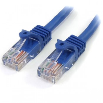 StarTech.com Cable de 3m Azul de Red Fast Ethernet Cat5e RJ45 sin Enganche - Cable Patch Snagless, 3 45PAT3MBL