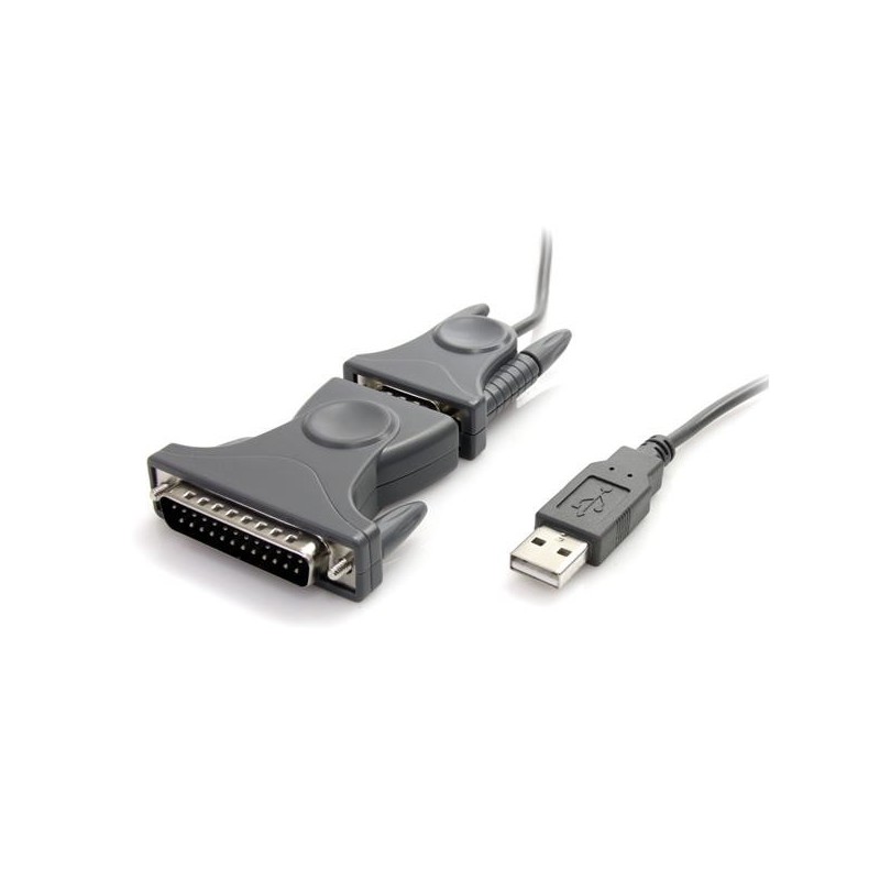 StarTech.com Cable Adaptador de DB-9 Macho Serie - Tipo A Macho USB - Gris ICUSB232DB25