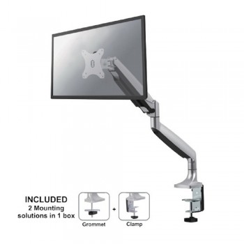 Newstar NM-D750SILVER, 9 kg, 25,4 cm (10"), 81,3 cm (32"), 100 x 100 mm, Ajustes de altura, Plata