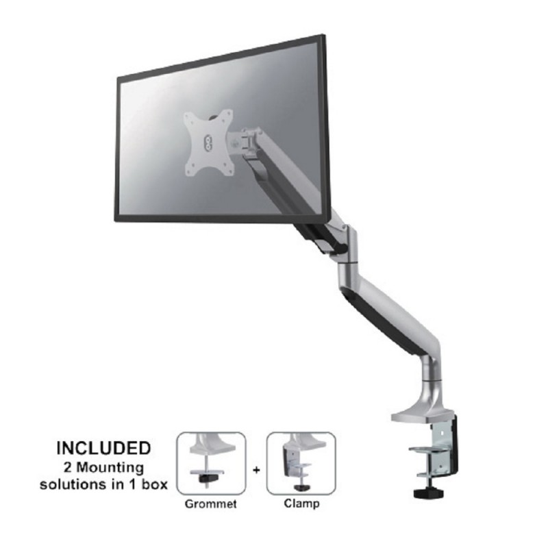 Newstar NM-D750SILVER, 9 kg, 25,4 cm (10"), 81,3 cm (32"), 100 x 100 mm, Ajustes de altura, Plata