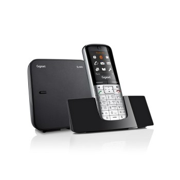 (Reacondicionado) Gigaset SL450, Teléfono DECT, Escritorio pared, Negro, Gris, Auricular, 500 entradas, 38 x 32 mm (re SI-SL450