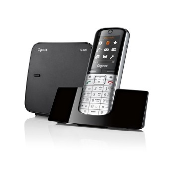 (Reacondicionado) Gigaset SL450, Teléfono DECT, Escritorio pared, Negro, Gris, Auricular, 500 entradas, 38 x 32 mm (re SI-SL450