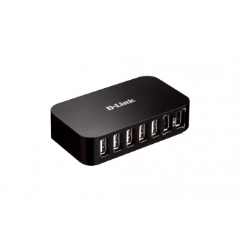 D-Link DUB-H7 nodo concentrador USB 2.0 Type-B 480 Mbit s Negro DUB-H7 E