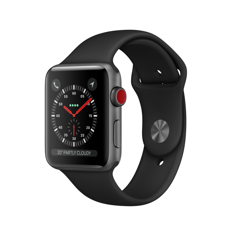 Apple Watch Watch Series 3, OLED, Pantalla táctil, GPS (satélite), Móvil, 28,7 g, Gris MTGP2QL A