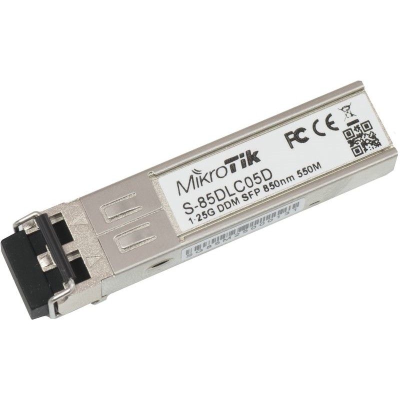 Mikrotik S-85DLC05D, 1250 Mbit s, SFP, LC, 850 nm, 20000 m, RB260GS, RB2011LS, RB2011LS-IN, RB2011UA