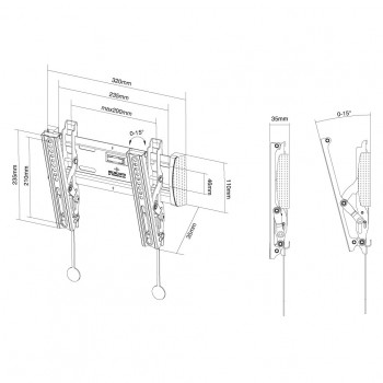 NEOMOUNTS FLAT SCREEN WALL MOUNT-T NM-W125BLACK