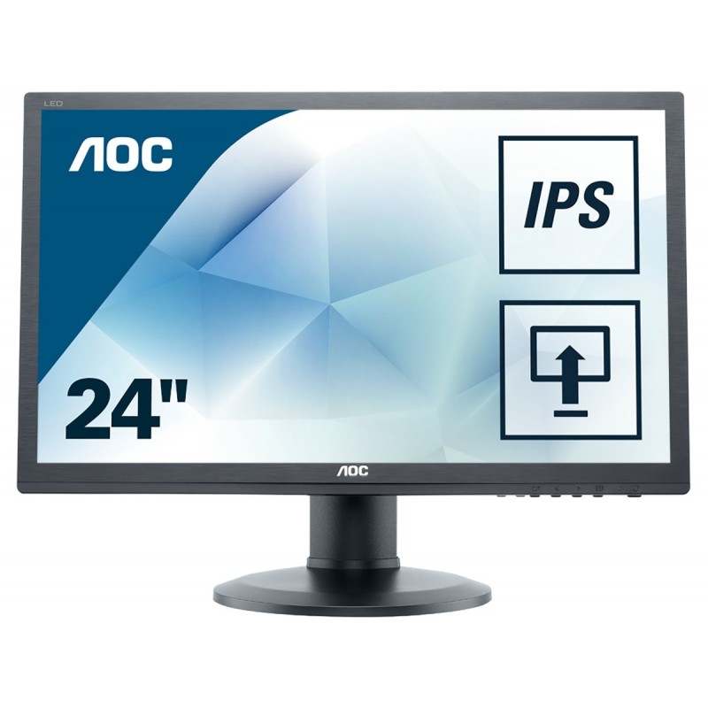 AOC Pro-line I2460PXQU, 61 cm (24"), 1920 x 1200 Pixeles, LED, LED, 6 ms, Negro