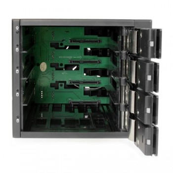 STARTECH HSB4SATSASBA Rack Móvil Backplane con 4 Bahías Hot Swap de 3,5" sin Bandeja SAS SATA - de I