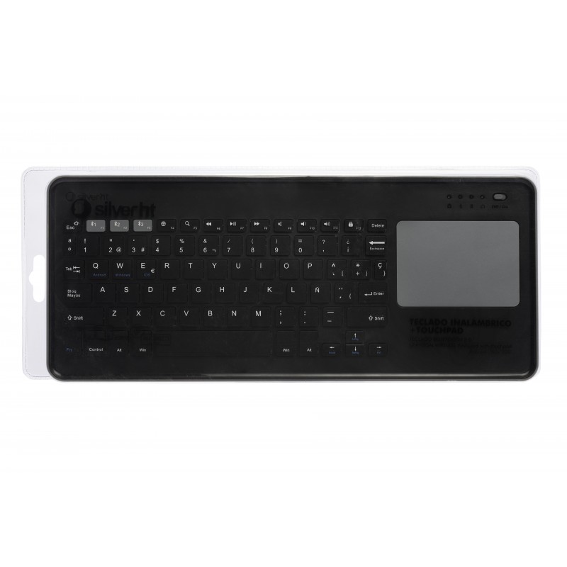 SilverHT Touchpad Wireless KB Silver Ht Dark Grey 111943240199