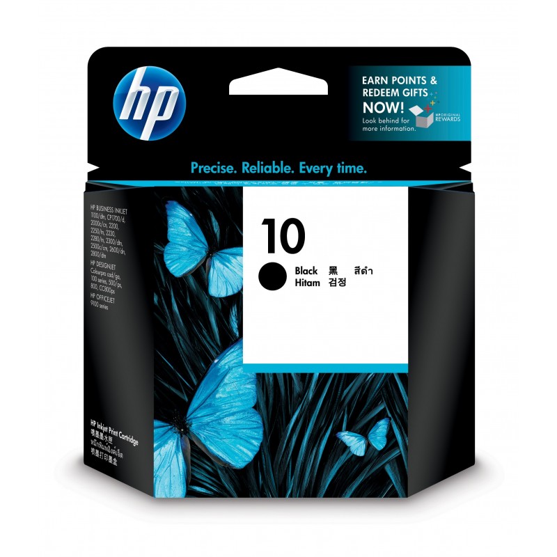 Cartucho de tinta original HP 10 negro C4844A