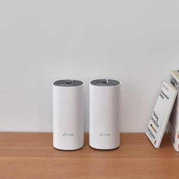 TP-LINK Deco E4 2-pack router inalámbrico Doble banda (2,4 GHz   5 GHz) Ethernet rápido Blanco DECO E4(2-PACK)