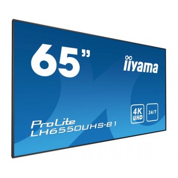 iiyama LH6550UHS-B1, 165,1 cm (65"), LED, 3840 x 2160 Pixeles, 450 cd   m², 4K Ultra HD, 8 ms