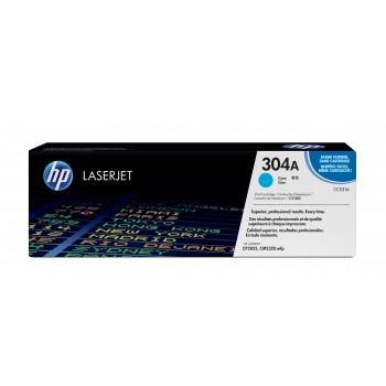 Cartucho de toner original LaserJet HP 304A cian CC531A
