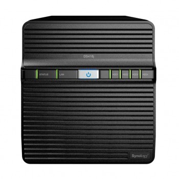 Synology DS418J, Unidad de disco duro, SSD, Serial ATA III, 2.5 3.5", 40 TB, 0, 1, 5, 6, 10, JBOD, F