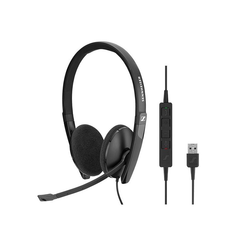 Sennheiser SC 160 - SC 100 series - auricular - en oreja - cableado - USB - negro 508315