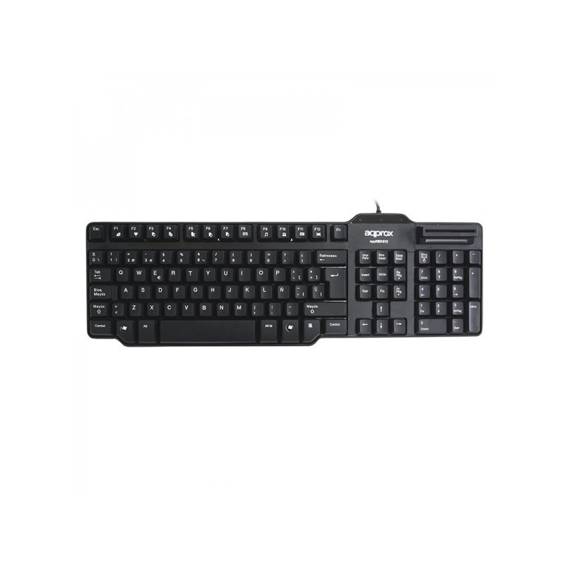 (Reacondicionado) TECLADO CON LECTOR DNIe APPROX APPKBDNIV2 - COMPATIBLE CON TARJETA SANITARIA - LIGERO Y COMPACTO - 1