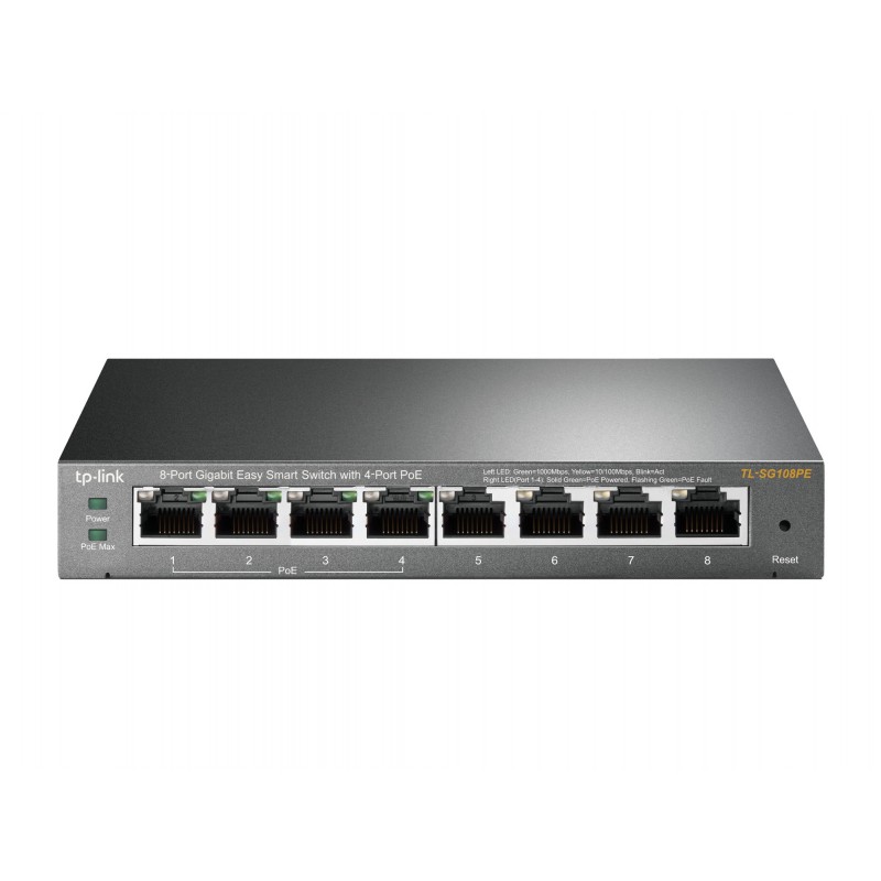 8-Port Gigabit Easy Smart Switch with 4-Port PoE TL-SG108PE