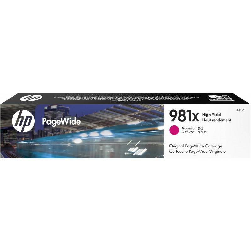 Cartucho original HP PageWide 981X magenta de alto rendimiento L0R10A