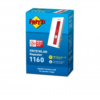 AVM FRITZ!WLAN Repeater 1160, 800 Mbit s, IEEE 802.11a,IEEE 802.11ac,IEEE 802.11b,IEEE 802.11g,IEEE  20002756