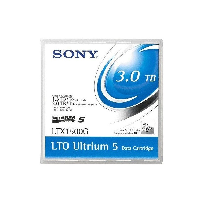 Sony LTX1500GWN, LTO, 1500 GB, 3000 GB, 230 kA m, 