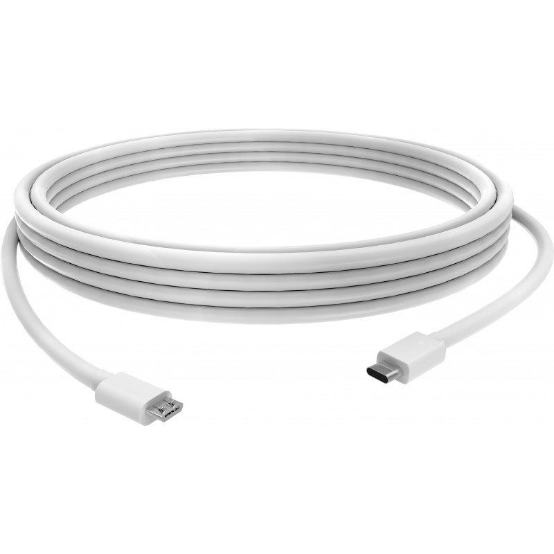 Vision TC 1MUSBCBM, 1 m, Micro-USB B, USB C, Macho hembra, Color blanco, Níquel