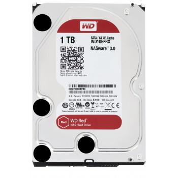 WD Red WD10EFRX - Disco duro - 1 TB - interno - 3.5" - SATA-600 - búfer  64 MB (reacondicionado) WD10EFRXDUP2
