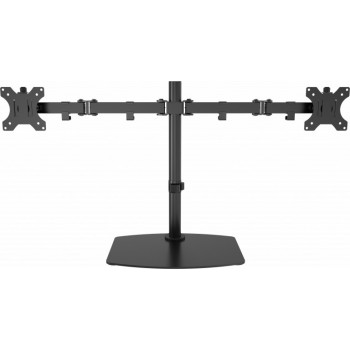 Vision VFM-DSDB - Base para 2 pantallas LCD - acero - negro - tamaño de pantalla  13"-32" - escrito
