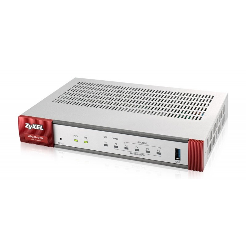 Zyxel ZyWALL cableado 4 puertos RJ-45 10,100,1000 Gris, Rojo USG20-VPN-EU0101F