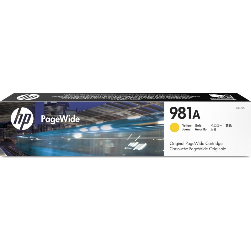 Cartucho original HP PageWide 981A amarillo J3M70A