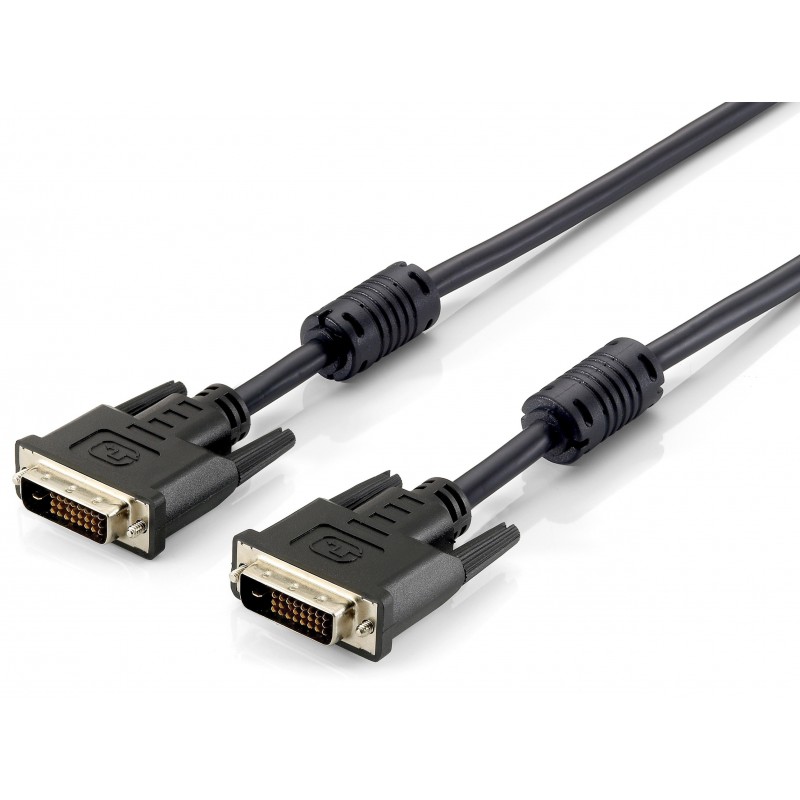 Equip DVI-D DVI-D 5.0m cable DVI 5 m Negro 118935