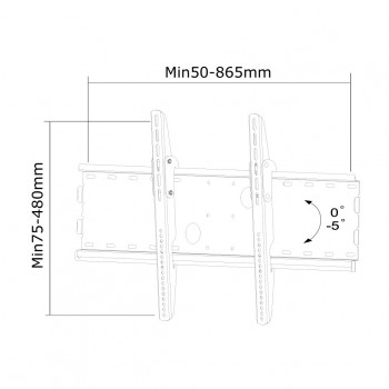 SOPORTE PARED MONITOR-TV PLASMA-W100BLAC
