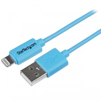 StarTech.com Cable de 1 metro con Conector Lightning de Apple a USB para iPhone   iPod   iPad - Azul USBLT1MBL