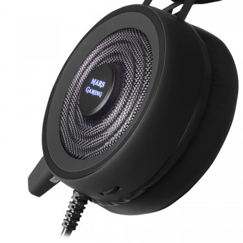 Mars Gaming MH318 auricular con micrófono Binaural Diadema Negro