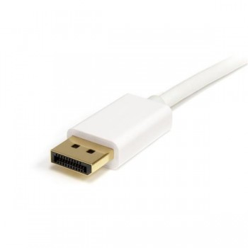 StarTech.com Cable Adaptador de 1m de Monitor Mini DisplayPort 1.2 Macho a DP Macho - 4k Blanco, 1 m MDP2DPMM1MW