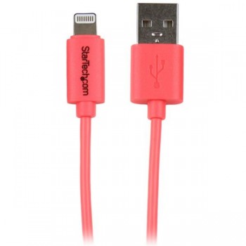 StarTech.com Cable de 1 metro con Conector Lightning de Apple a USB para iPhone   iPod   iPad - Rosa USBLT1MPK