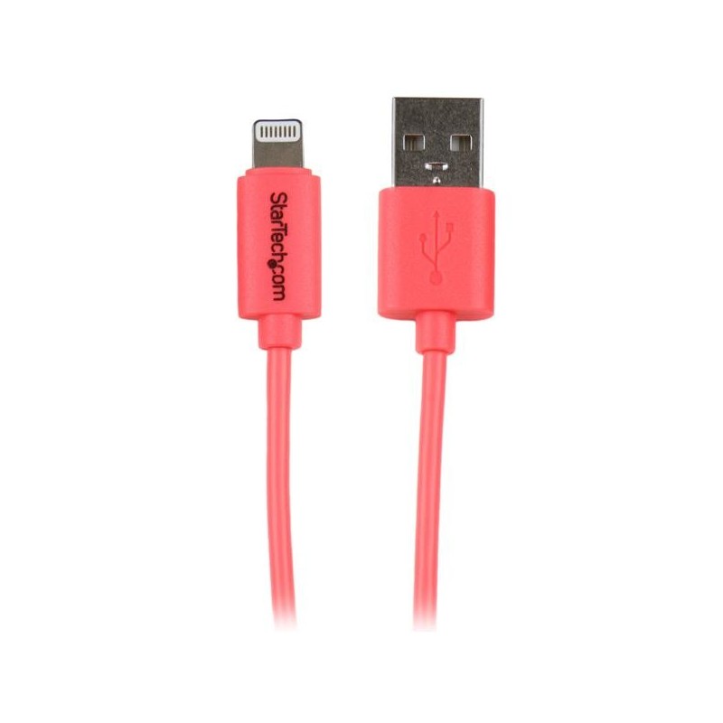 StarTech.com Cable de 1 metro con Conector Lightning de Apple a USB para iPhone   iPod   iPad - Rosa USBLT1MPK
