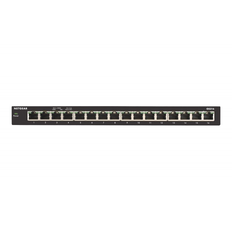 Netgear GS316 16 puertos RJ-45 Negro GS316-100PES