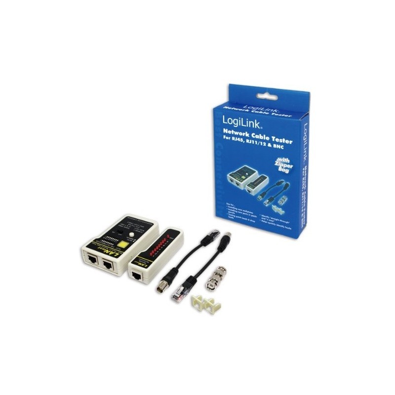 TESTER DE REDES LOGILINK RJ45 RJ11 BNC WZ0015