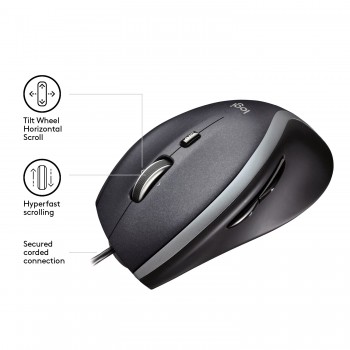 Logitech LGT-M500 Laser 1000 DPI Negro 910-003726