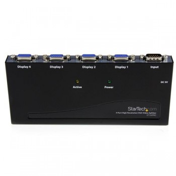 StarTech.com Multiplicador Divisor de Vídeo VGA de 4 puertos 350MHz -Splitter 4 Salidas - Duplicador ST124PROEU