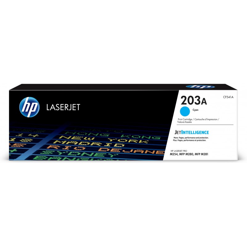 Cartucho de tóner Original LaserJet 203A cian CF541A