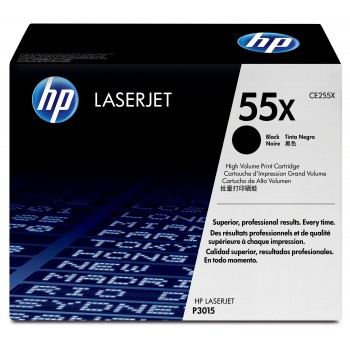 Cartucho de tinta original HP 55X de alta capacidad negro CE255X