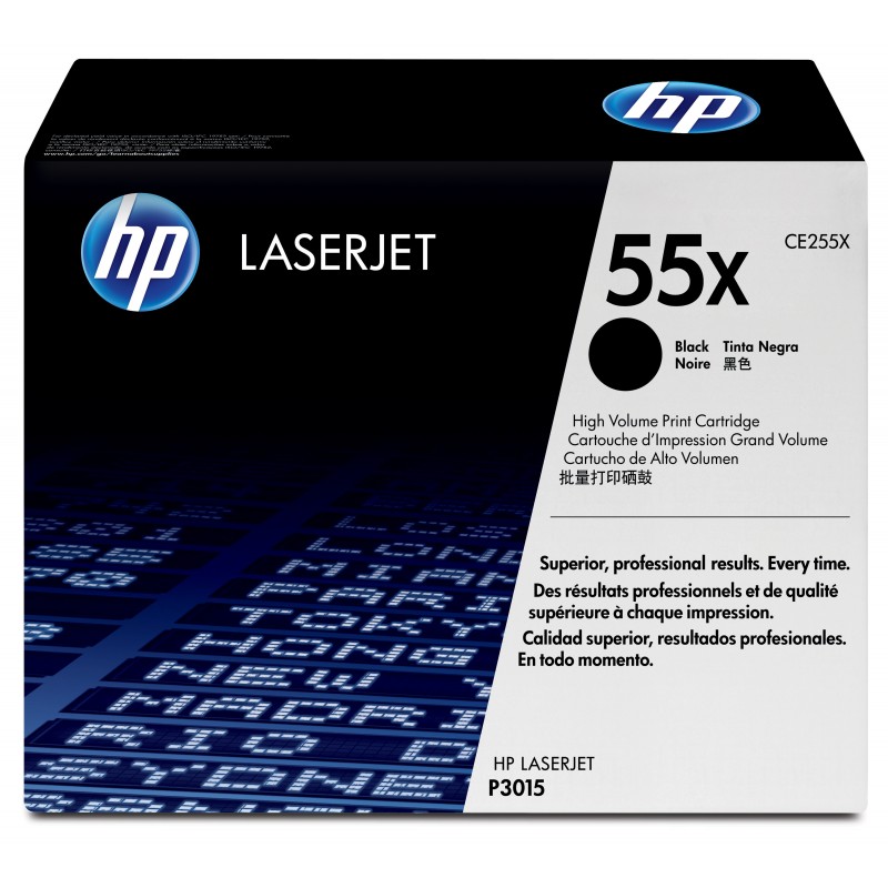 Cartucho de tinta original HP 55X de alta capacidad negro CE255X