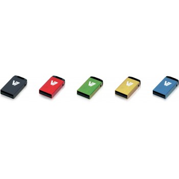 V7 Unidad de memoria flash USB 2.0 nano 4 GB, negra VU24GCR-BLK-2E