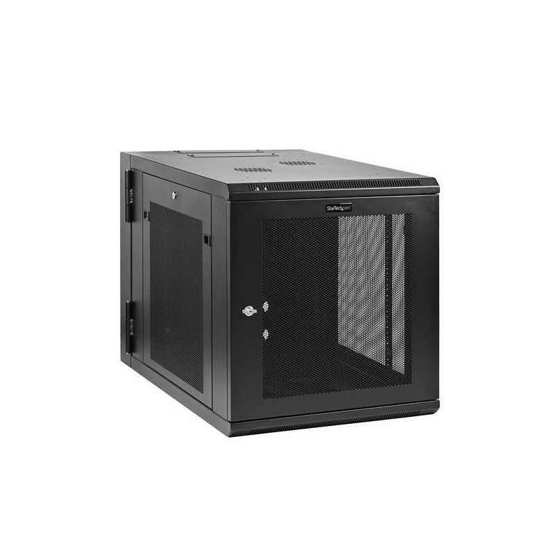 StarTech.com RK1232WALHM, Bastidor de pared, Negro, Cerrado, Acero, 600 mm, 850 mm
